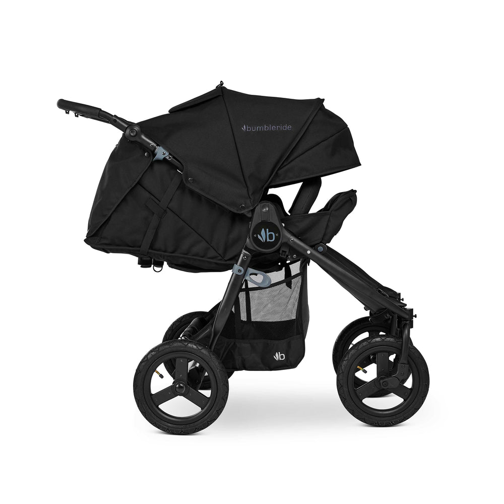 
                        
                          Bumbleride Indie Twin Stroller in Black - Premium Black Frame - Infant Mode. Collection 2022.
                        
                      